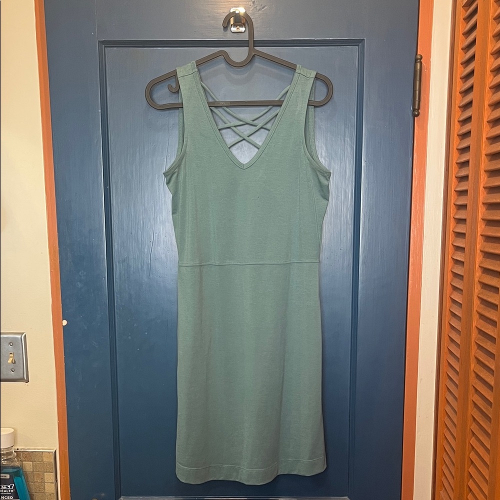 Title Nine Teal Crisscross Back Mini Dress